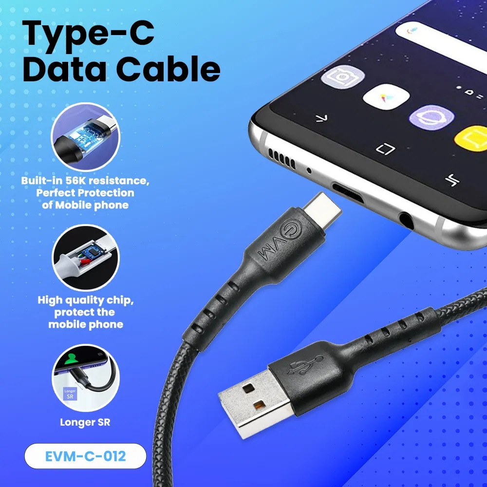 EVM Type C Charge & Sync Cable EVM-C-012-B view 7